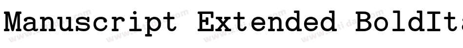 Manuscript Extended BoldItalic字体转换
